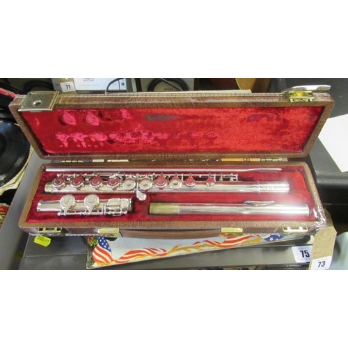 73 - CASED BOOSEY AND HAWKES FLUTE