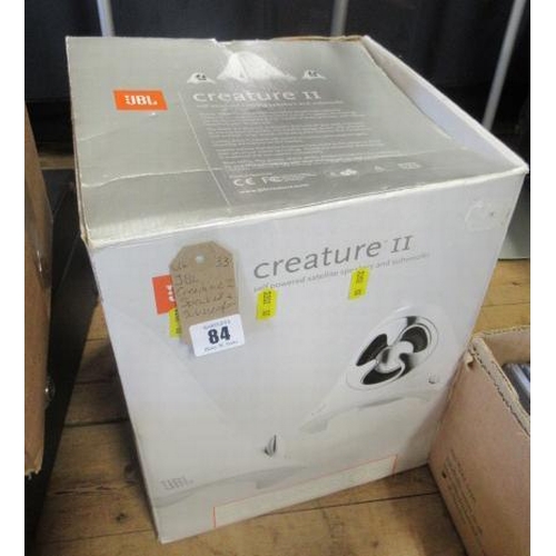 84 - JBL CREATURE TWO SPEAKERS AND SUBWOOFER