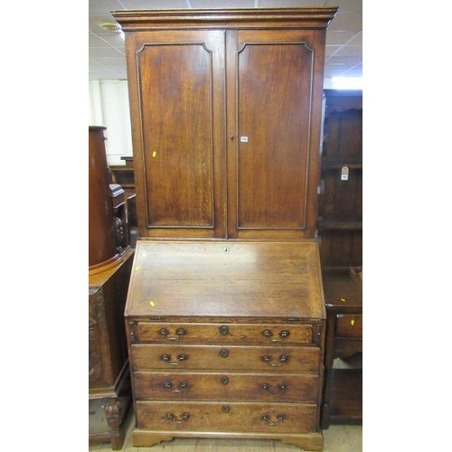 1092 - OAK BUREAU BOOKCASE