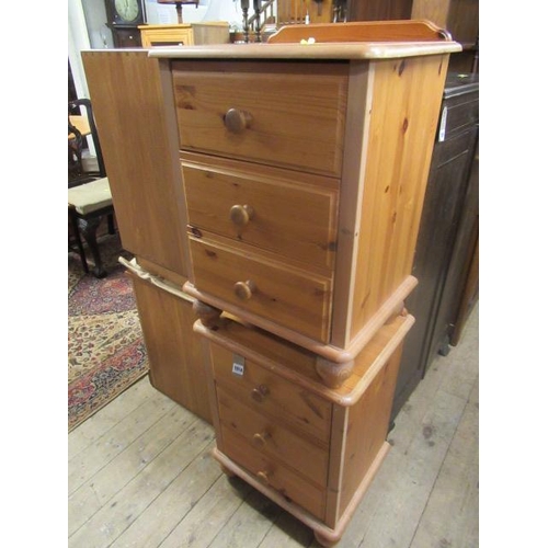 1014 - TWO PINE SIDE CABINETS