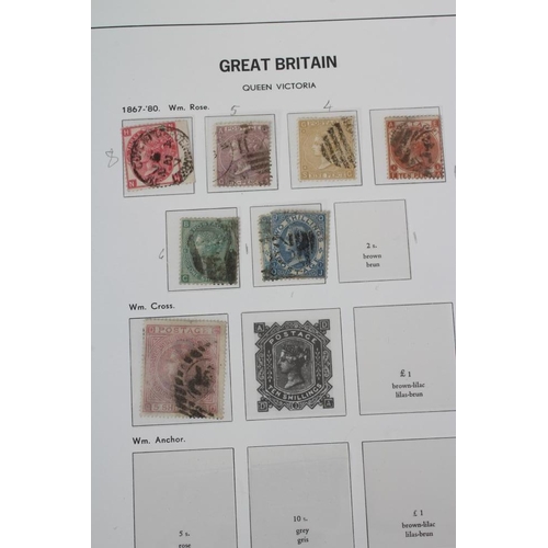 162 - GREAT BRITAIN RESIDUAL COLLECTION IN PRINTED ALBUM, lacking early line engraved and high values but ... 