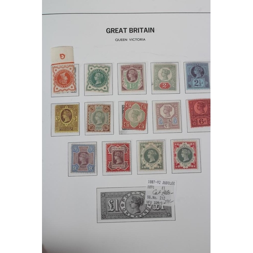 162 - GREAT BRITAIN RESIDUAL COLLECTION IN PRINTED ALBUM, lacking early line engraved and high values but ... 