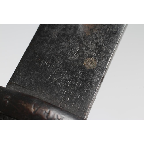 295 - A BRITISH M1879 MARTINI HENRY SWORD BAYONET with 25 1/4