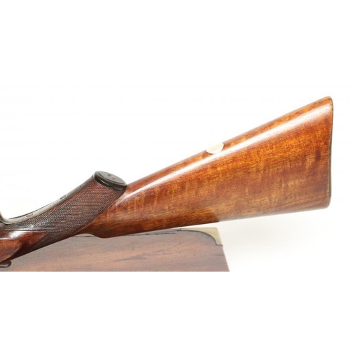 364 - A HUNTER & SONS SIDE BY SIDE 12 BORE SHOTGUN converted from a large bore rifle, the 28 1/4