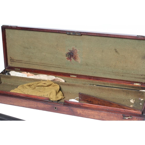 364 - A HUNTER & SONS SIDE BY SIDE 12 BORE SHOTGUN converted from a large bore rifle, the 28 1/4