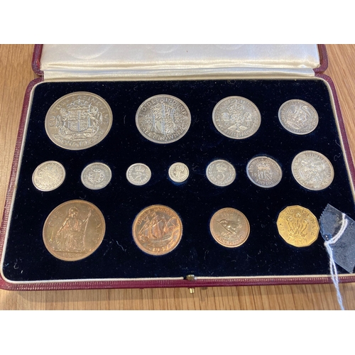 167 - A GEORGE VI 15 COIN SET, 1937, Crown to Maundy silver 1d, cased (Est. plus 21% premium inc. VAT)