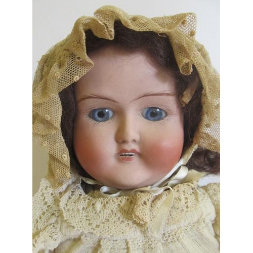 110 - Three English bisque shoulder head dolls, comprising one L.G.Speight 