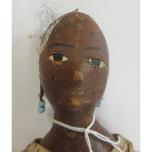 193 - A large Norah Welling girl doll, of jointed felt construction, with painted sideways glancing eyes, ... 