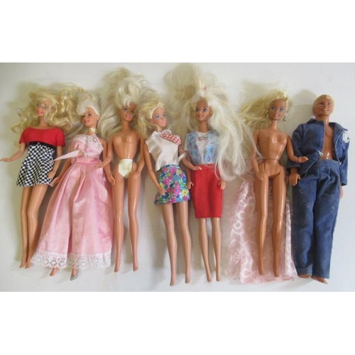 194 - Two boxes of 15 Barbie dolls, mixed ages, including 6 1976 Mattel examples, 1 1988 and the rest late... 