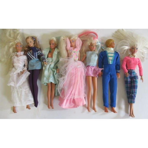 195 - Two boxes of 15 Barbie dolls, mixed ages, including 4 1976 Mattel, 4 1988 Hasbro, 1 1983 Hasbro, 1 1... 