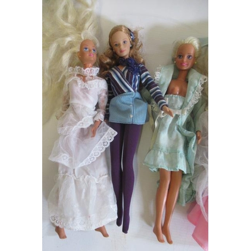 195 - Two boxes of 15 Barbie dolls, mixed ages, including 4 1976 Mattel, 4 1988 Hasbro, 1 1983 Hasbro, 1 1... 