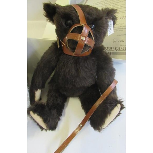 239 - Two boxed Steiff teddy bears, comprising a 35cm Muzzle Bear 1908 with certificate and a British Coll... 