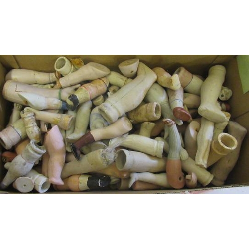 24 - A large collection of bisque and composition doll parts (Est. plus 21% premium inc. VAT)