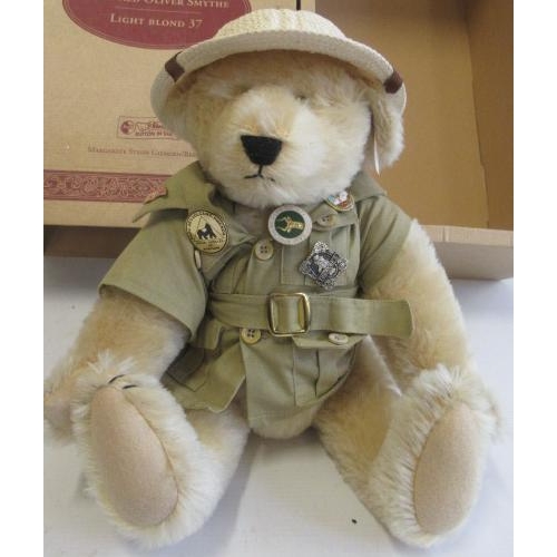 241 - A boxed Steiff Reginald Oliver Smythe bear, with jungle outfit, 36cm (Est. plus 21% premium inc. VAT... 