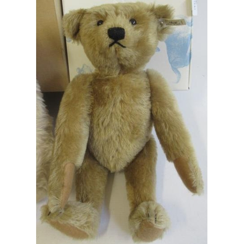 244 - Four boxed Steiff bears, comprising a 42cm classic bear, a 33cm blond bear, a 41cm orange light brow... 