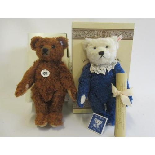 251 - Two Steiff teddy bears, comprising a 33cm 1996 Holland bear, with box and scroll, and a 34cm 1906 re... 