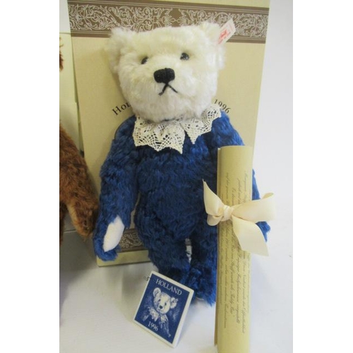 251 - Two Steiff teddy bears, comprising a 33cm 1996 Holland bear, with box and scroll, and a 34cm 1906 re... 