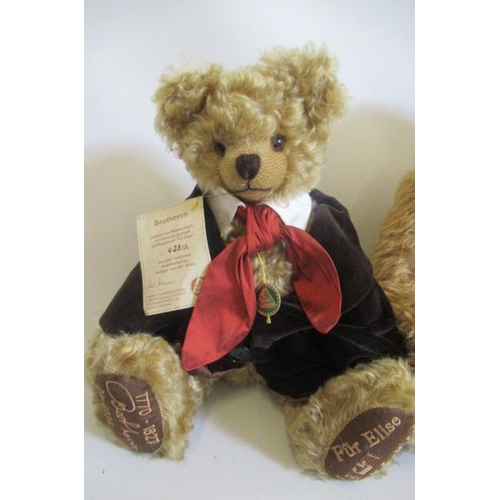 271 - Four Collector's bears, comprising a Hermann Beethoven musical bear, a Hermann 