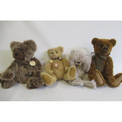 276 - Four collector's Charlie Bears, largest 41cm (Est. plus 21% premium inc. VAT)