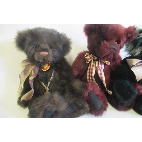 277 - Three collector's Charlie Bears, largest 47cm long (Est. plus 21% premium inc. VAT)