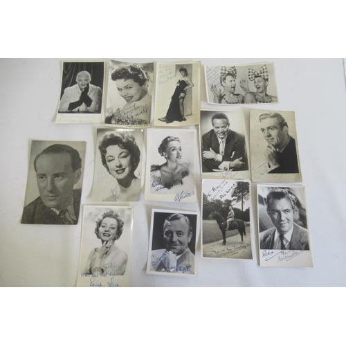 282 - Thirteen photographic signed autographs, including Valerie French, Eve Boswell, George & Bert Bernar... 