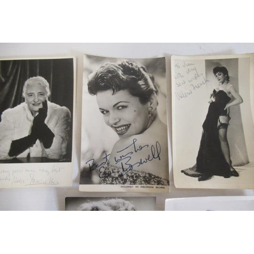 282 - Thirteen photographic signed autographs, including Valerie French, Eve Boswell, George & Bert Bernar... 