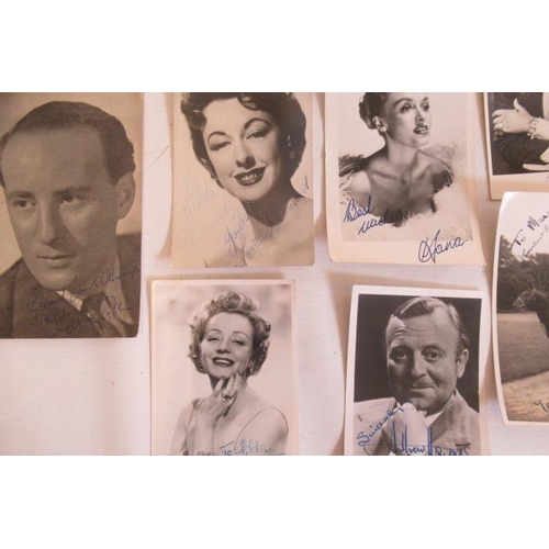 282 - Thirteen photographic signed autographs, including Valerie French, Eve Boswell, George & Bert Bernar... 