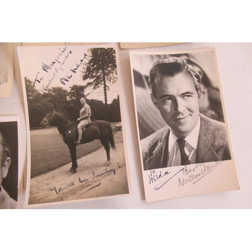 282 - Thirteen photographic signed autographs, including Valerie French, Eve Boswell, George & Bert Bernar... 