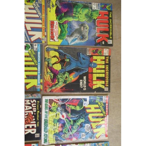 291 - 17 Marvel comics on the Hulk and Sub-Mariner comprising The Incredible Hulk no. 104, 117,148,161 and... 