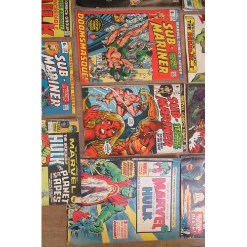 291 - 17 Marvel comics on the Hulk and Sub-Mariner comprising The Incredible Hulk no. 104, 117,148,161 and... 