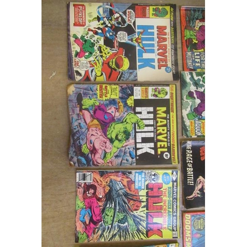 291 - 17 Marvel comics on the Hulk and Sub-Mariner comprising The Incredible Hulk no. 104, 117,148,161 and... 