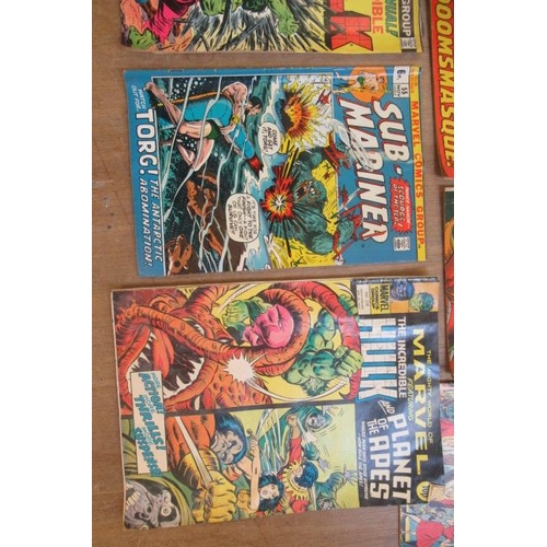 291 - 17 Marvel comics on the Hulk and Sub-Mariner comprising The Incredible Hulk no. 104, 117,148,161 and... 