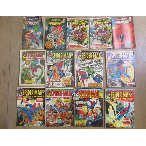 292 - 28 Marvel Spider-Man comics, comprising the Amazing Spider-Man no.49, 50, 58, and118 x 2, Spider-Man... 