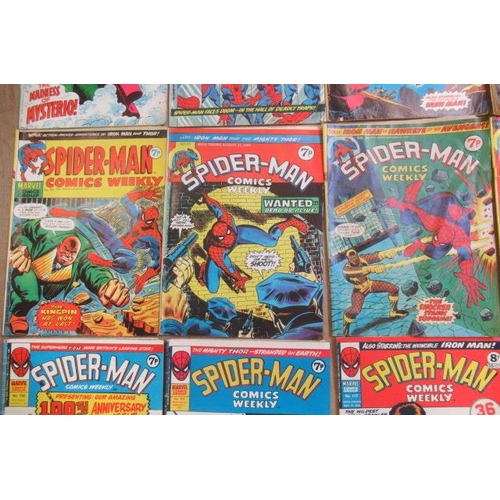 292 - 28 Marvel Spider-Man comics, comprising the Amazing Spider-Man no.49, 50, 58, and118 x 2, Spider-Man... 