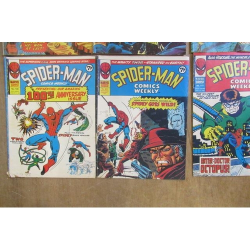 292 - 28 Marvel Spider-Man comics, comprising the Amazing Spider-Man no.49, 50, 58, and118 x 2, Spider-Man... 