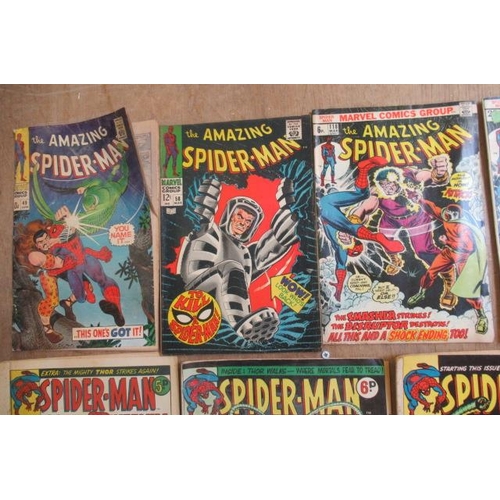 292 - 28 Marvel Spider-Man comics, comprising the Amazing Spider-Man no.49, 50, 58, and118 x 2, Spider-Man... 