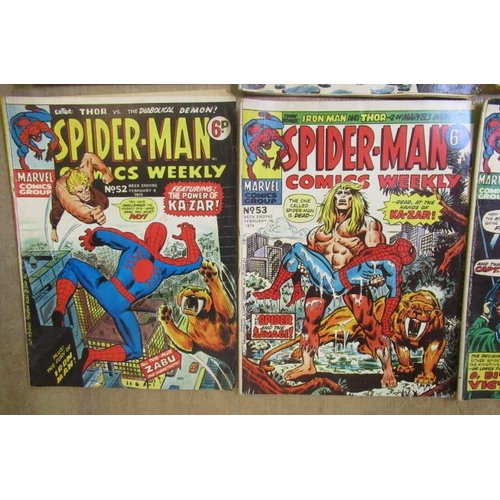 292 - 28 Marvel Spider-Man comics, comprising the Amazing Spider-Man no.49, 50, 58, and118 x 2, Spider-Man... 