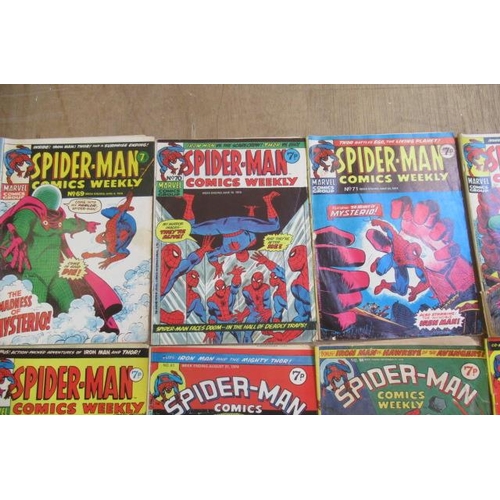 292 - 28 Marvel Spider-Man comics, comprising the Amazing Spider-Man no.49, 50, 58, and118 x 2, Spider-Man... 