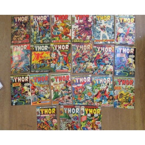 296 - 22 Marvel The Mighty Thor comics, Comprising no. 152, 160, 166, 168, 169 x2, 170, 203, 218, 228 x2, ... 