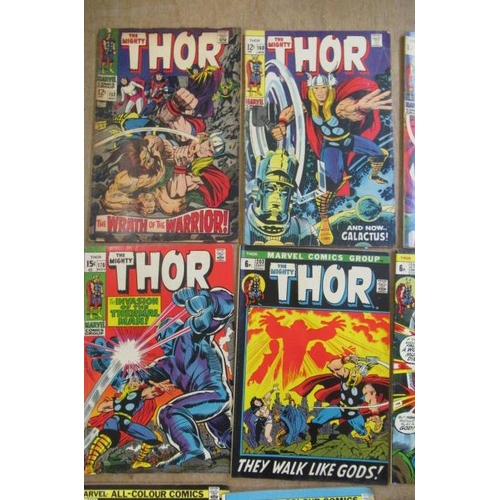 296 - 22 Marvel The Mighty Thor comics, Comprising no. 152, 160, 166, 168, 169 x2, 170, 203, 218, 228 x2, ... 