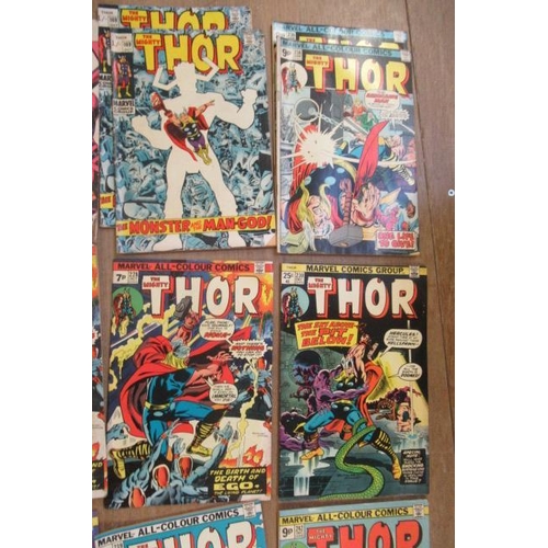 296 - 22 Marvel The Mighty Thor comics, Comprising no. 152, 160, 166, 168, 169 x2, 170, 203, 218, 228 x2, ... 