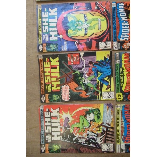 298 - 5 Marvel & DC female super hero comics, comprising The Savage She-Hulk no.3, 4, 6, 7, 9, and 10, Bew... 