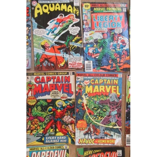 299 - 23 DC & Marvel comics, including Daredevil no.6, 16, 37, 91 and 143, Shazam no.5 and 34, Captain Mar... 