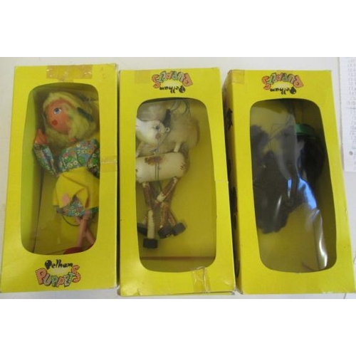 342 - Pelham puppets Poodle, Foal and Girl, boxed, G-E (Est. plus 21% premium inc. VAT)