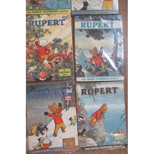 360 - Sixteen Daily Express Rupert Annuals from 1970, G (Est. plus 17.5% premium)