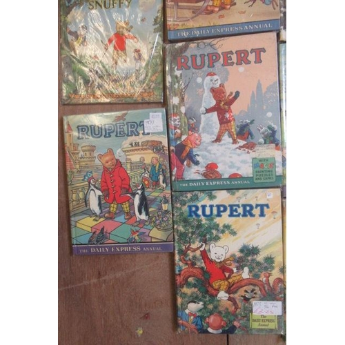 360 - Sixteen Daily Express Rupert Annuals from 1970, G (Est. plus 17.5% premium)