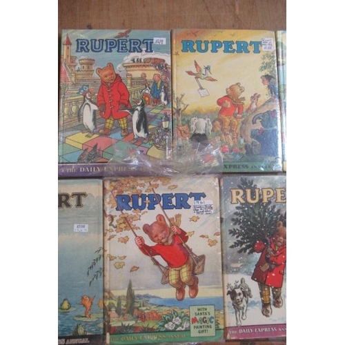 361 - Sixteen Daily Express Rupert Annuals from 1970, G (Est. plus 17.5% premium)