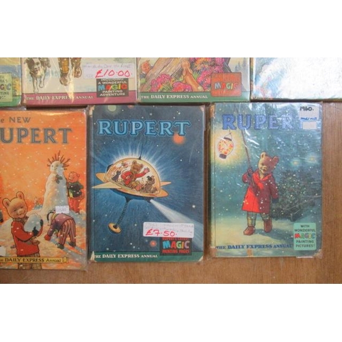 361 - Sixteen Daily Express Rupert Annuals from 1970, G (Est. plus 17.5% premium)