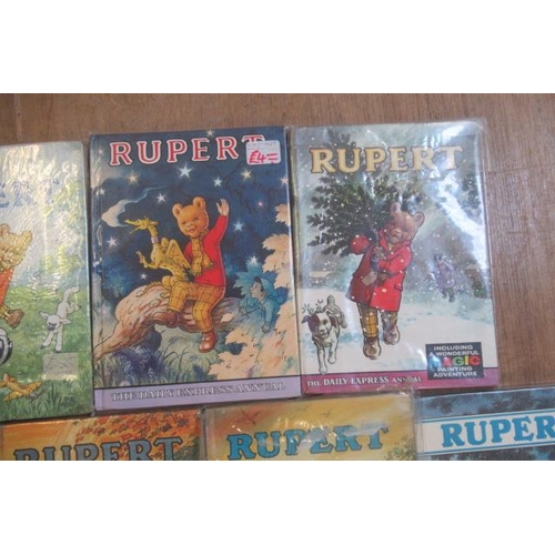 362 - Sixteen Daily Express Rupert Annuals from 1970, G (Est. plus 17.5% premium)