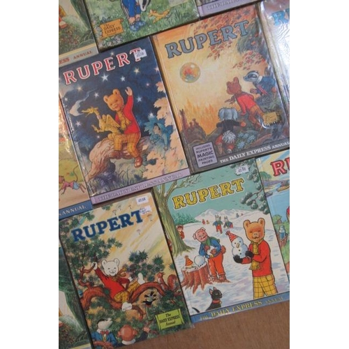 362 - Sixteen Daily Express Rupert Annuals from 1970, G (Est. plus 17.5% premium)